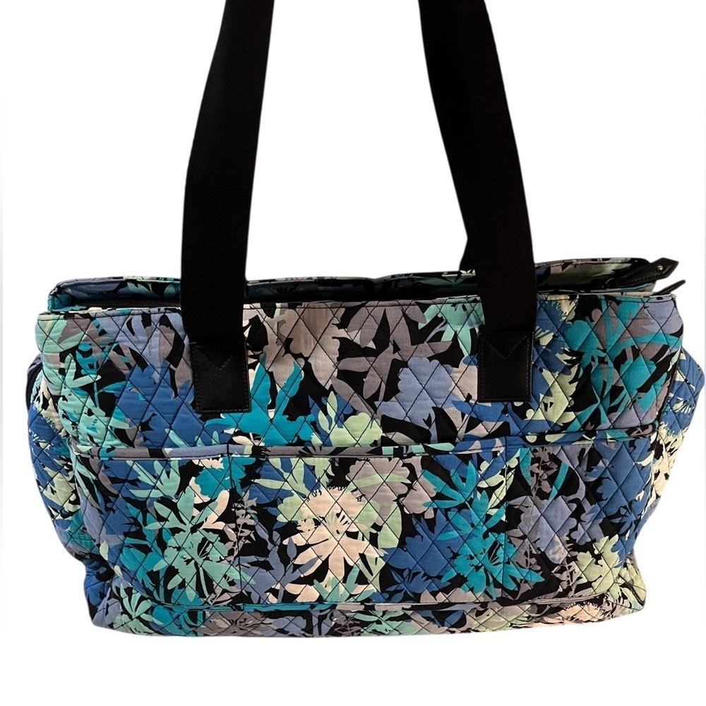 Vera Bradley Camofloral Quilted Women's Mini Weekender Tote Pockets Zipper Bag - Picture 2 of 16